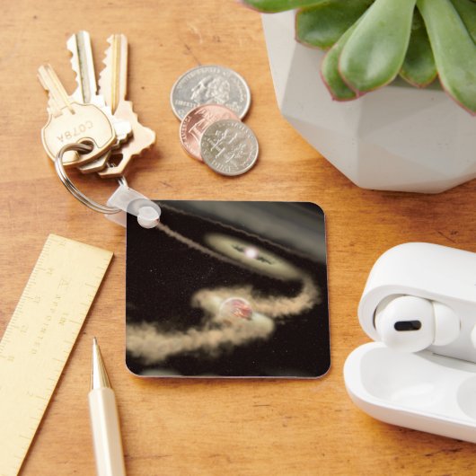 Zwei riesige Gasexoplanen, die einen jungen Star u Schlüsselanhänger (Schreibtisch)