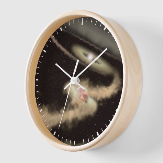 Zwei riesige Gasexoplanen, die einen jungen Star u Uhr (Winkel)