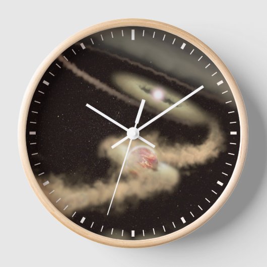 Zwei riesige Gasexoplanen, die einen jungen Star u Uhr (Vorderseite)