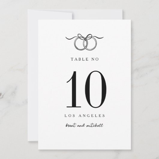 Zwei Ringe mit Tischnummer von Bughand (Vorderseite)