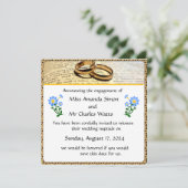 Zwei Ringe und eine Bibel Save the Date Einladung (Stehend Vorderseite)