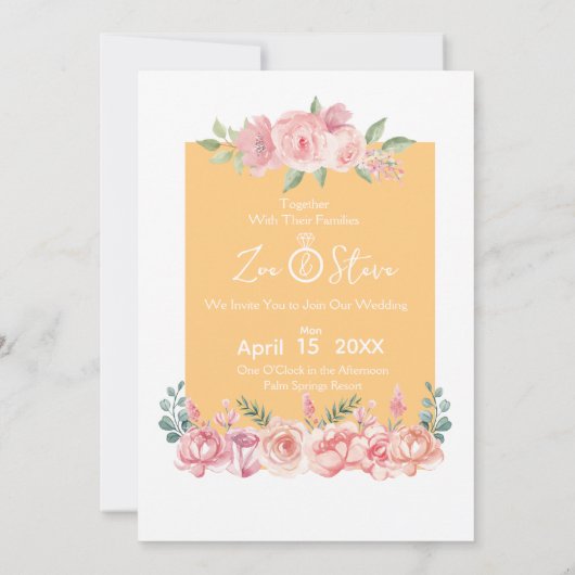 Zwei Rings Save the Date Einladung Hochzeit (Rückseite)