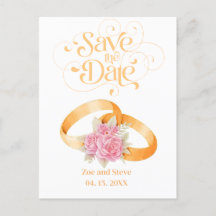 Zwei Rings Save the Date Einladung Hochzeit