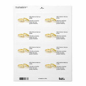 Zwei Rings Wedding Sticker (Vorne)
