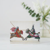 Zwei Ritter bei einem Turnier, Teller von 'A Histo Postkarte (Stehend Vorderseite)