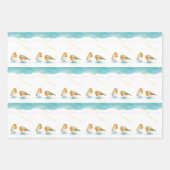 Zwei robuste Brüste im Winter Geschenkpapier Set (Vorderseite 3)