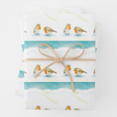 Zwei robuste Brüste im Winter Geschenkpapier Set (Beispiel)