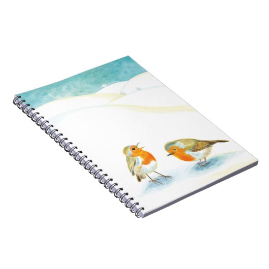 Zwei robuste Brüste im Winter Notizblock (Rechte Seite)