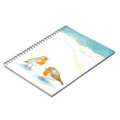 Zwei robuste Brüste im Winter Notizblock (Linke Seite)