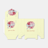 zwei romantische rote Liebe mit weißem Bogen Geschenkschachtel (Ungefaltet)