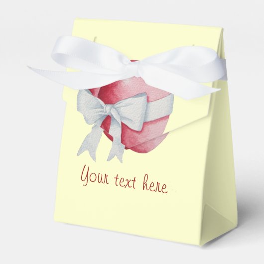 zwei romantische rote Liebe mit weißem Bogen Geschenkschachtel (Vorderseite)