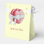 zwei romantische rote Liebe mit weißem Bogen Geschenkschachtel (Rückseite)