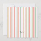 Zwei rosa Carriages Kinderdusche Einladung (Rückseite)