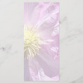 Zwei rosa Clematis Menükarte (Rückseite)