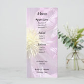 Zwei rosa Clematis Menükarte (Stehend Vorderseite)
