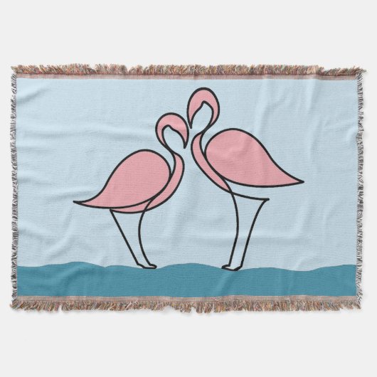 Zwei rosa Flamingos auf dem Wasser Decke (Vorderseite)