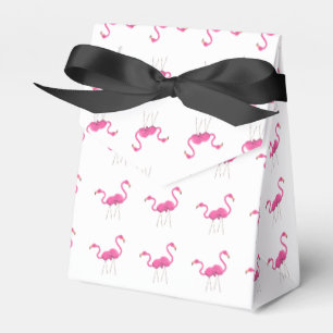 Zwei rosa Flamingos stehend Geschenkschachtel