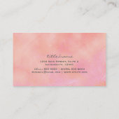 Zwei rosa Flamingos Watercolor Visitenkarten Visitenkarte (Rückseite)