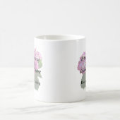 Zwei rosa Hydrangea Kaffeetasse (Mittel)