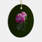 Zwei rosa Hydrangea Keramik Ornament (Rechts)