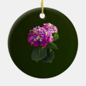 Zwei rosa Hydrangea Keramik Ornament (Hinten)