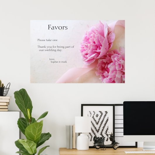 Zwei rosa Pfennigfuchser-Zeichen Poster (Heimbüro)