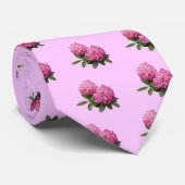 Zwei rosa Rhododendren Krawatte (Gerollt)