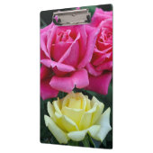 Zwei rosa Rosen Klemmbrett (Links)
