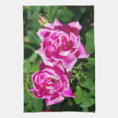 Zwei rosa Roses Küchentücher (Vertikal)