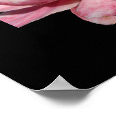 Zwei rosa Roses Poster Schwarz Print (Ecke)