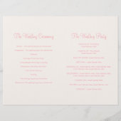 Zwei rosa-schmetterlinge Hochzeitsprogramme (Rückseite)