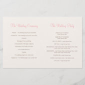 Zwei rosa-schmetterlinge Hochzeitsprogramme (Rückseite)