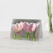 Zwei rosa Tulips Karte (Vorderseite)