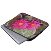 Zwei rosafarbene Lilien Laptopschutzhülle (Vorne Knopf)