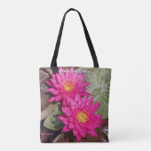 Zwei rosafarbene Lilien Tasche (Rückseite)