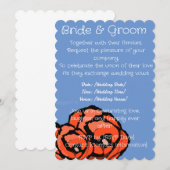 Zwei Rose Einladung zur Hochzeit (Vorne/Hinten)
