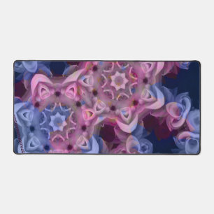 Zwei Rose Herz in Blau aus Stille Schreibtischunterlage