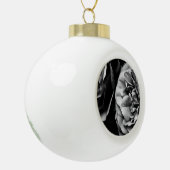 zwei Rose Keramik Kugel-Ornament (Links)