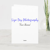 "Zwei Rose leere Note Card Karte (Rückseite)