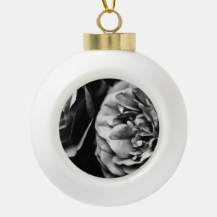 zwei Rosen Keramik Kugel-Ornament