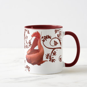 Zwei Rot Bettas Tasse