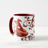 Zwei Rot Bettas Tasse (Vorderseite Links)
