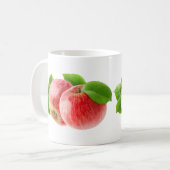 Zwei rote Äpfel Kaffeetasse (Vorderseite Links)