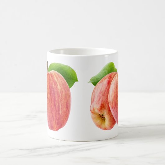 Zwei rote Äpfel Kaffeetasse (Mittel)