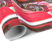 Zwei rote Chevy Impalas mit Lichtern Geschenkpapier (Rolleneckpunkt)