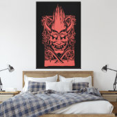 Zwei rote Dämonen mit Schwertern Leinwanddruck (Insitu (Schlafzimmer))