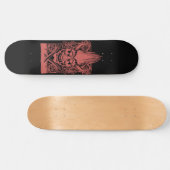 Zwei rote Dämonen mit Schwertern Skateboard (Horizontal)