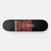 Zwei rote Dämonen mit Schwertern Skateboard (Horizontal)