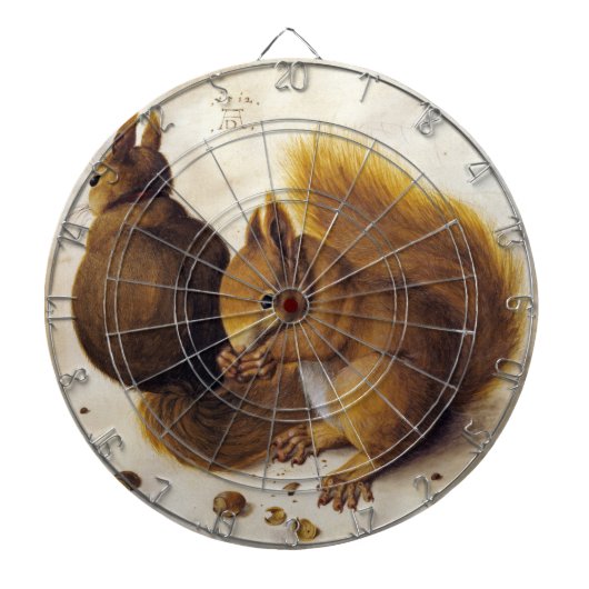 Zwei Rote Eichhörnchen (von Albrecht Dürer) Dartscheibe (vorne)