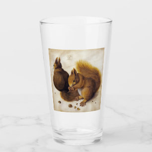 Zwei Rote Eichhörnchen (von Albrecht Dürer) Glas